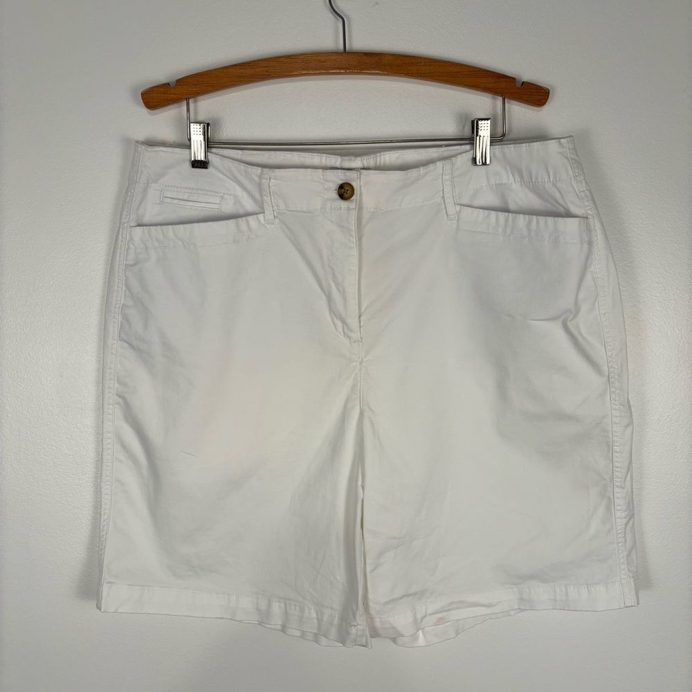 Kim Rogers Women's Size 18 Cotton White Shorts Bermuda